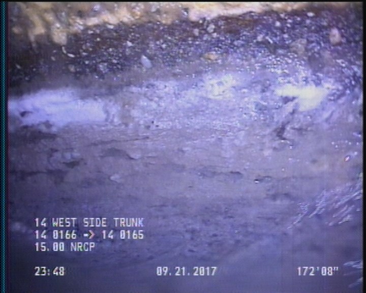 Deposits Attached Grease, 5 %of cross sectional area, from 03 to 09 o'clock, , within 8 inches of joint: YES, Start