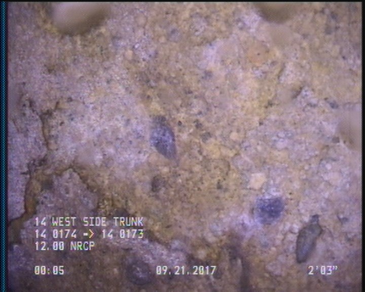Surface Aggregate Projecting, from 09 to 03 o'clock, within 8 inches of joint: YES, Start