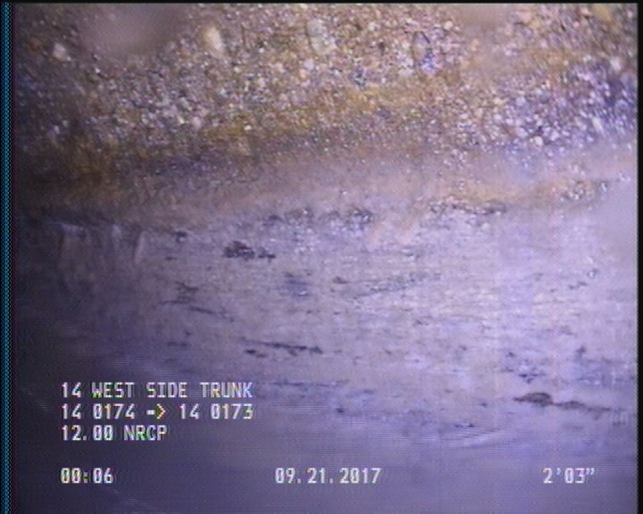Deposits Attached Grease, 5 %of cross sectional area, from 03 to 09 o'clock, , within 8 inches of joint: YES, Start