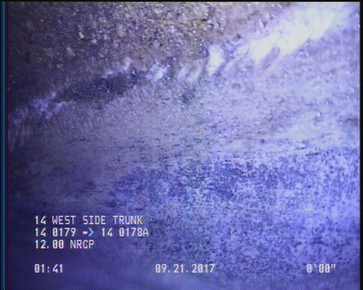 Deposits Attached Grease, 5 %of cross sectional area, from 03 to 09 o'clock, , within 8 inches of joint: YES, Start
