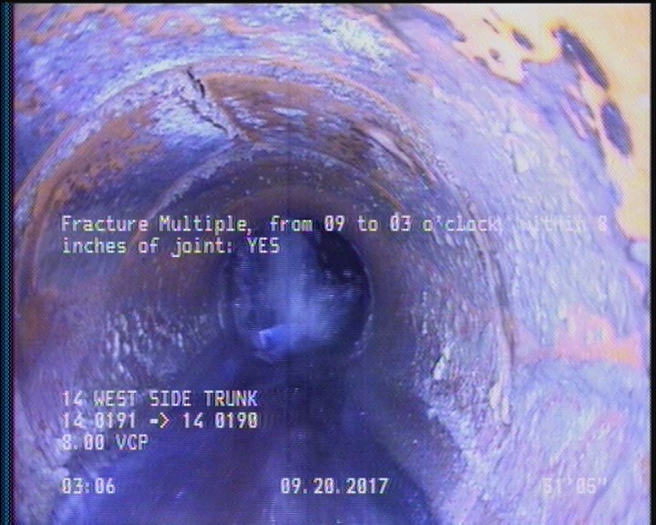 Fracture Multiple, from 09 to 03 o'clock, within 8 inches of joint: YES