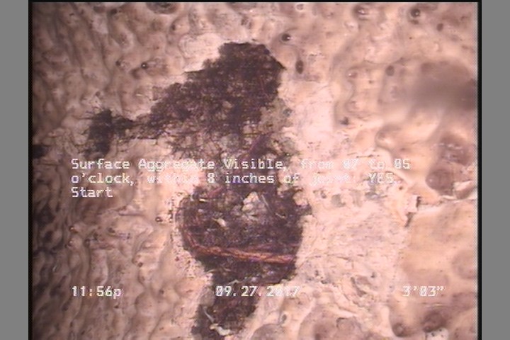 Surface Aggregate Visible, from 07 to 05 o'clock, within 8 inches of joint: YES, Start