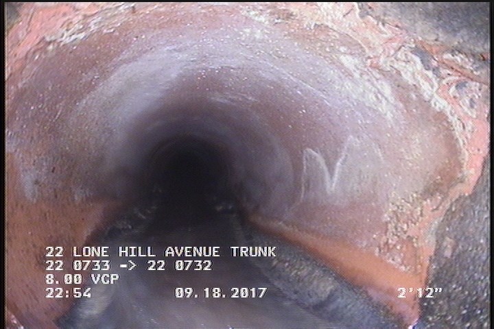 Deposits Attached Grease, 5 %of cross sectional area, from 04 to 08 o'clock, , within 8 inches of joint: YES, Start