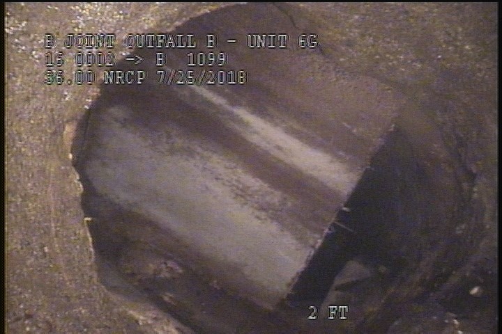 Downstream Manhole, Survey Ends - LOOKING @ THE D/S MH