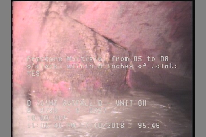 Fracture Multiple, from 05 to 08 o'clock, within 8 inches of joint: YES