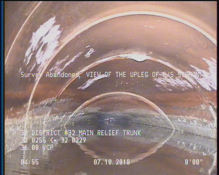 Survey Abandoned - VIEW OF THE UPLEG OF D/S SIPHON.