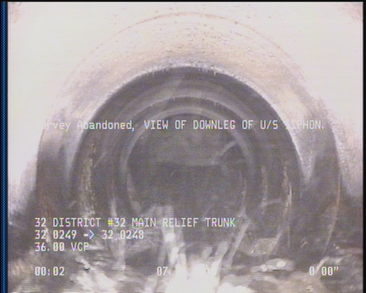 Survey Abandoned - VIEW OF DOWNLEG OF U/S SIPHON.