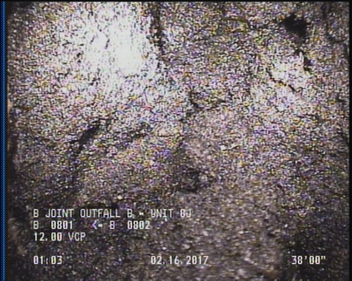 Deposits Settled Other, 20 %of cross sectional area, from 04 to 08 o'clock, , within 8 inches of joint: YES - DEBRIS