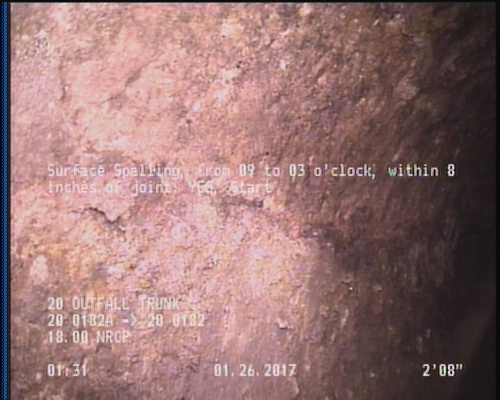 Surface Spalling, from 09 to 03 o'clock, within 8 inches of joint: YES, Start