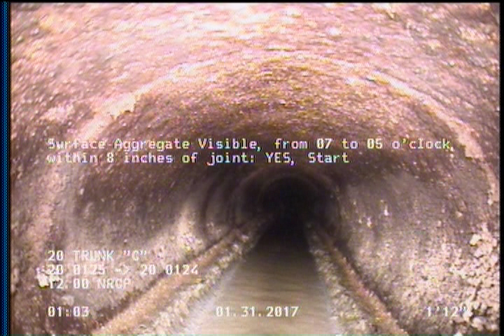 Surface Aggregate Visible, from 07 to 05 o'clock, within 8 inches of joint: YES, Start