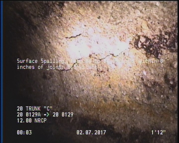Surface Spalling, from 08 to 04 o'clock, within 8 inches of joint: YES, Start
