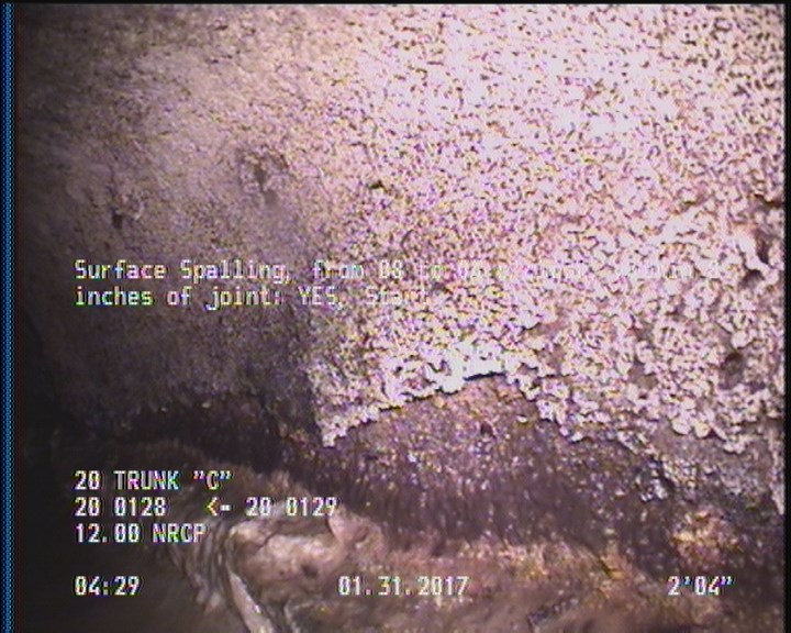 Surface Spalling, from 08 to 04 o'clock, within 8 inches of joint: YES, Start
