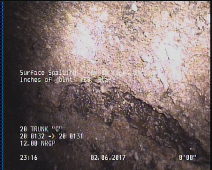 Surface Spalling, from 08 to 04 o'clock, within 8 inches of joint: YES, Start