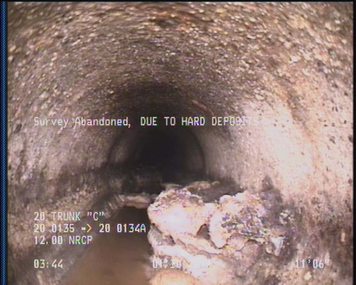 Survey Abandoned - DUE TO HARD DEPOSITS