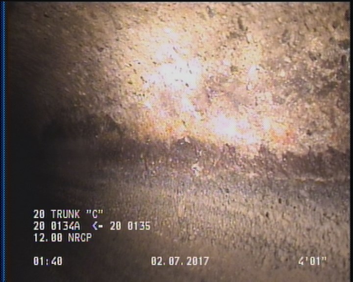 Deposits Attached Grease, 5 %of cross sectional area, from 05 to 07 o'clock, , within 8 inches of joint: YES, Start