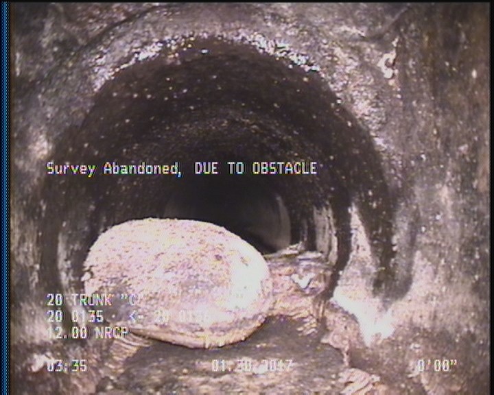 Survey Abandoned - DUE TO OBSTACLE