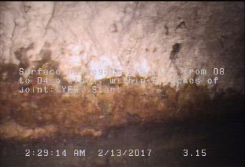 Surface Aggregate Visible, from 08 to 04 o'clock, within 8 inches of joint: YES, Start