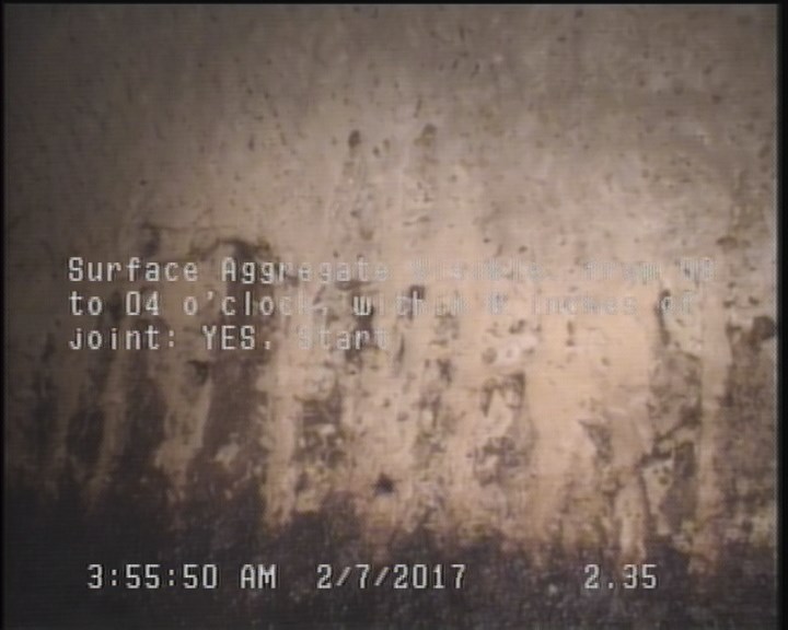 Surface Aggregate Visible, from 08 to 04 o'clock, within 8 inches of joint: YES, Start