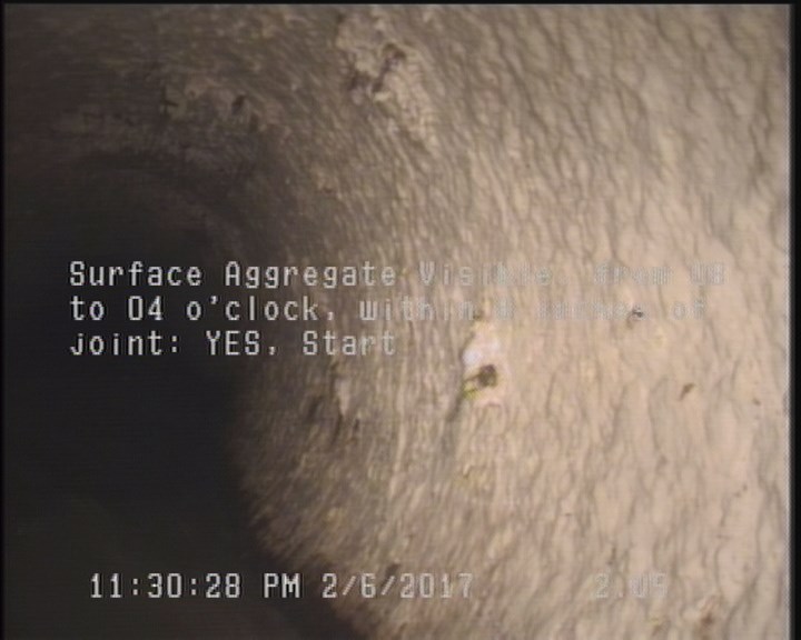 Surface Aggregate Visible, from 08 to 04 o'clock, within 8 inches of joint: YES, Start