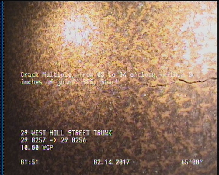 Crack Multiple, from 08 to 04 o'clock, within 8 inches of joint: YES, Start