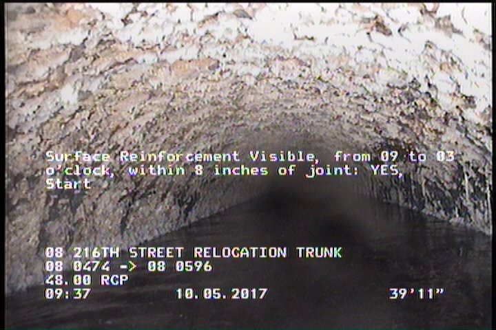 Surface Reinforcement Visible, from 09 to 03 o'clock, within 8 inches of joint: YES, Start