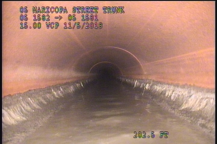 Deposits Attached Grease, 5 %of cross sectional area, from 03 to 09 o'clock, , within 8 inches of joint: YES, Start