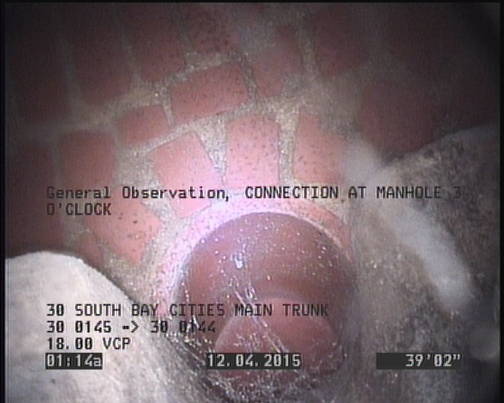 General Observation - CONNECTION AT MANHOLE 3 O'CLOCK