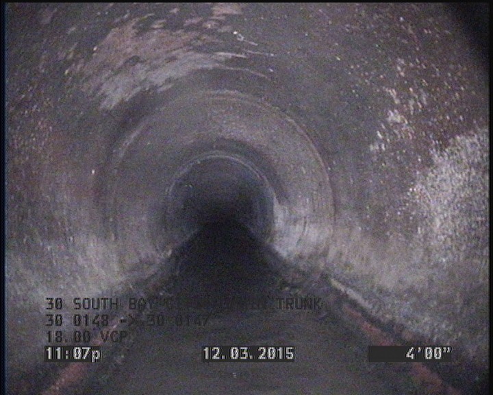 Deposits Attached Grease, 15 %of cross sectional area, from 05 to 07 o'clock, , within 8 inches of joint: YES, Start