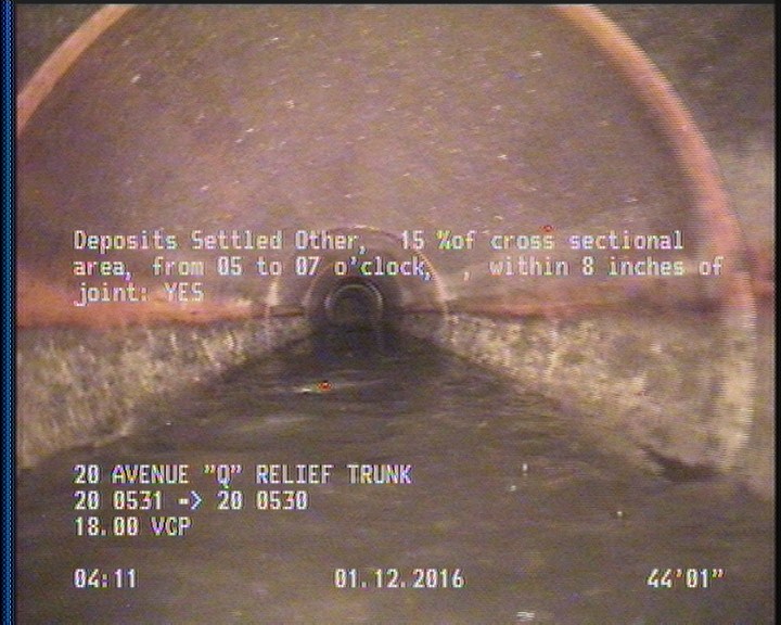 Deposits Settled Other, 15 %of cross sectional area, from 05 to 07 o'clock, , within 8 inches of joint: YES