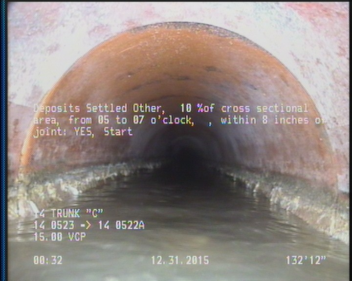 Deposits Settled Other, 10 %of cross sectional area, from 05 to 07 o'clock, , within 8 inches of joint: YES, Start