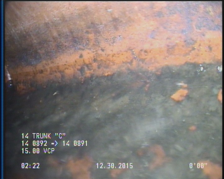 Deposits Attached Grease, 5 %of cross sectional area, from 04 to 08 o'clock, , within 8 inches of joint: YES, Start