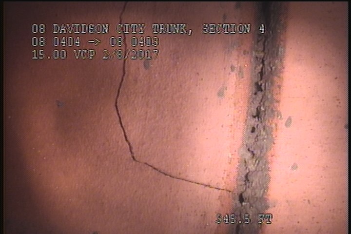 Broken, from 02 to 04 o'clock, within 8 inches of joint: YES