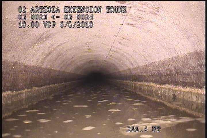 Water Level, Sag in pipe, 25 %of cross sectional area