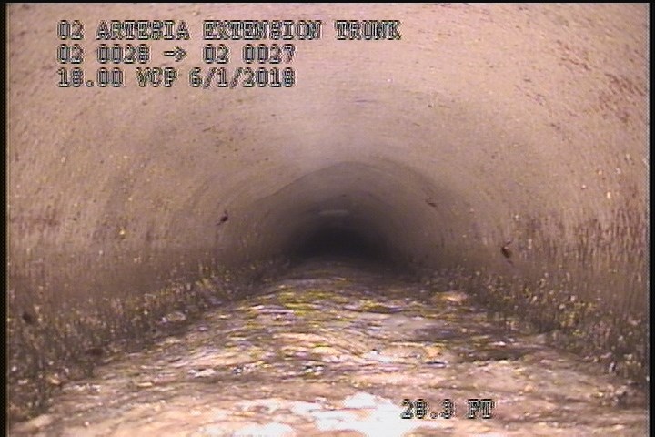 Deposits Settled Other, 20 %of cross sectional area, from 04 to 08 o'clock, , within 8 inches of joint: YES - SLUDGE