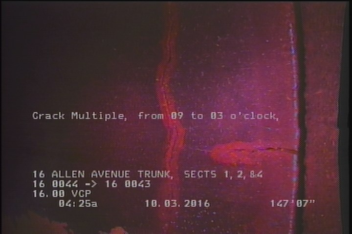 Crack Multiple, from 09 to 03 o'clock, within 8 inches of joint: YES