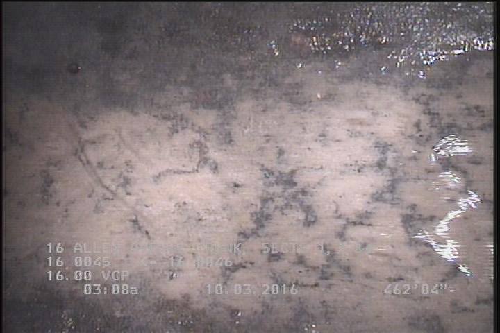 Deposits Attached Grease, 5 %of cross sectional area, from 04 to 08 o'clock, , within 8 inches of joint: YES, Start