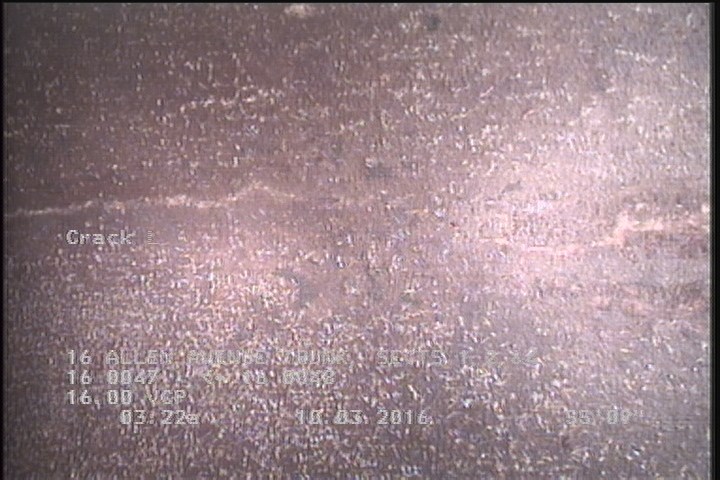 Crack Longitudinal, at 12 o'clock, within 8 inches of joint: YES