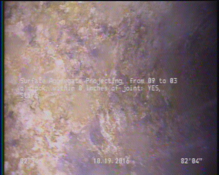 Surface Aggregate Projecting, from 09 to 03 o'clock, within 8 inches of joint: YES, Start