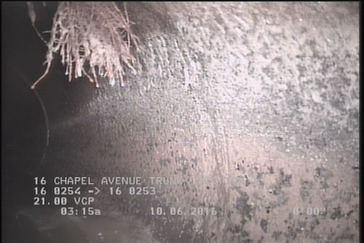 Deposits Attached Grease, 5 %of cross sectional area, from 03 to 09 o'clock, , within 8 inches of joint: YES, Start
