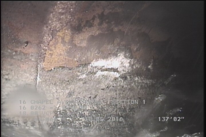Deposits Attached Grease, 5 %of cross sectional area, from 03 to 09 o'clock, , within 8 inches of joint: YES, Start