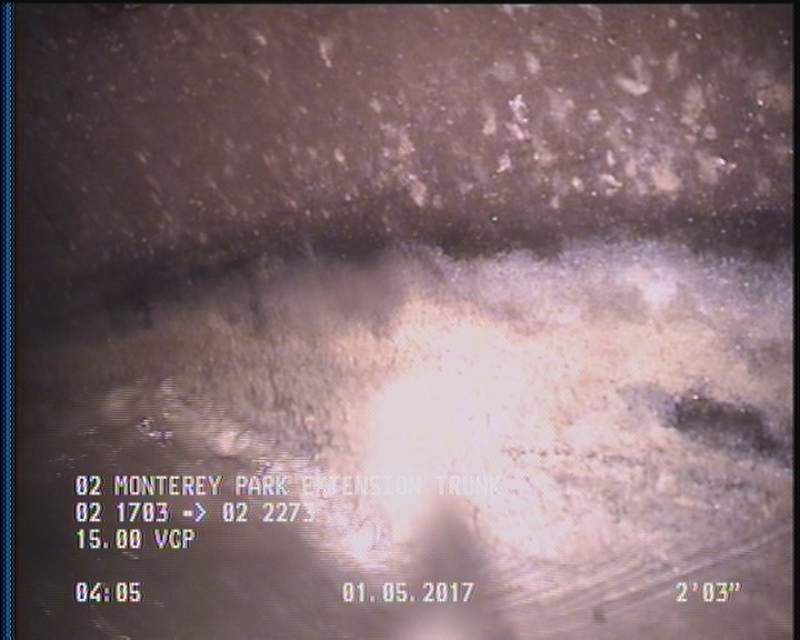 Deposits Attached Grease, 5 %of cross sectional area, from 04 to 08 o'clock, , within 8 inches of joint: YES, Start