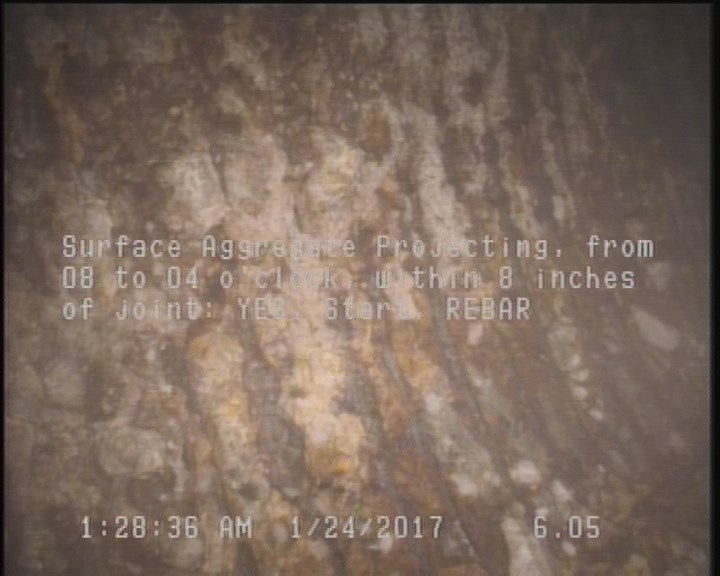 Surface Aggregate Visible, from 09 to 03 o'clock, within 8 inches of joint: YES, Start