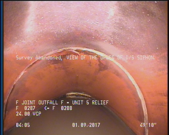 Survey Abandoned - VIEW OF THE UPLEG OF D/S SIPHON.