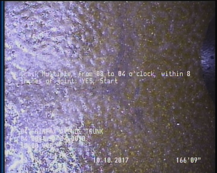 Crack Multiple, from 08 to 04 o'clock, within 8 inches of joint: YES, Start