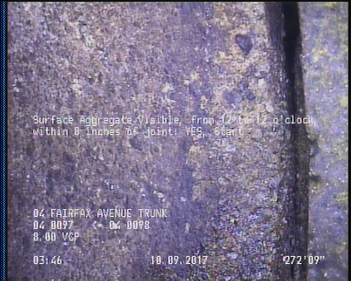 Surface Aggregate Visible, from 12 to 12 o'clock, within 8 inches of joint: YES, Start