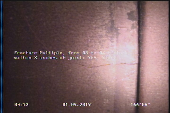 Fracture Multiple, from 08 to 04 o'clock, within 8 inches of joint: YES, Start