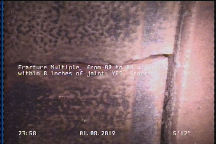 Fracture Multiple, from 09 to 03 o'clock, within 8 inches of joint: YES, Start