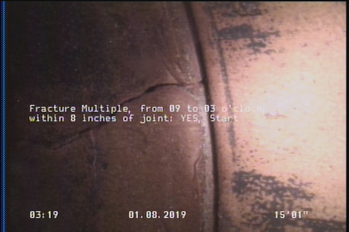 Fracture Multiple, from 09 to 03 o'clock, within 8 inches of joint: YES, Start