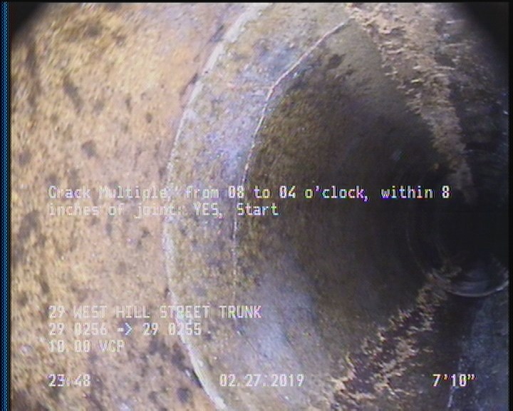 Crack Multiple, from 08 to 04 o'clock, within 8 inches of joint: YES, Start