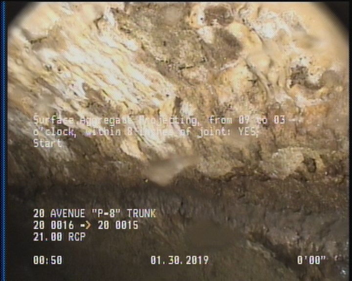 Surface Spalling, from 09 to 03 o'clock, within 8 inches of joint: YES, Start